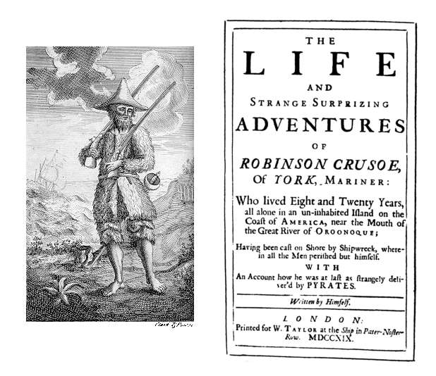 Титульный лист первого издания «Робинзона Крузо», 1719 год